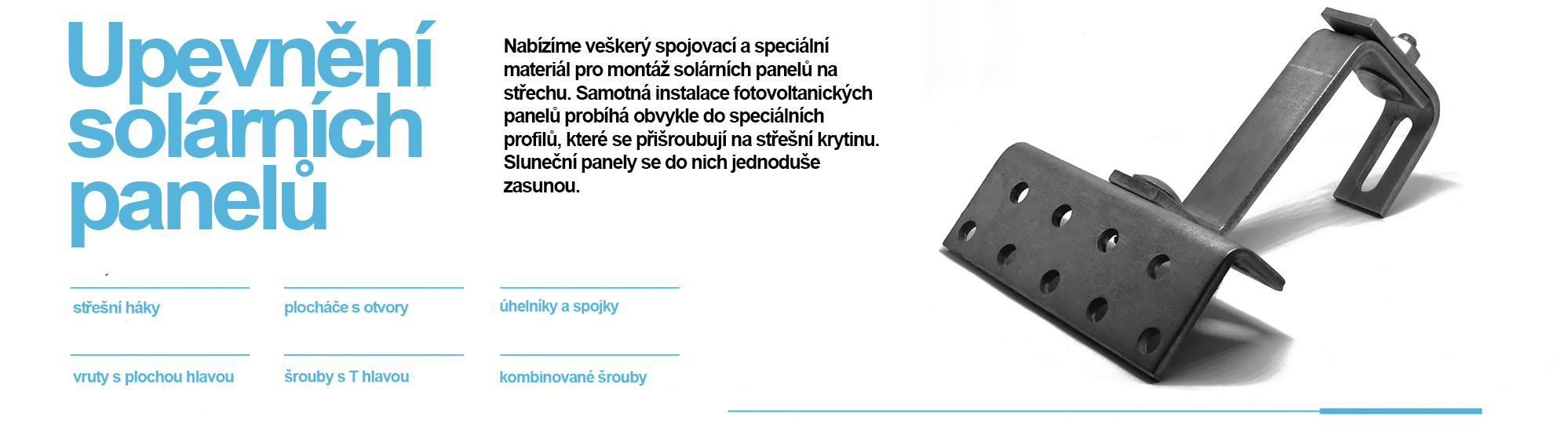upevnění solárních panelů